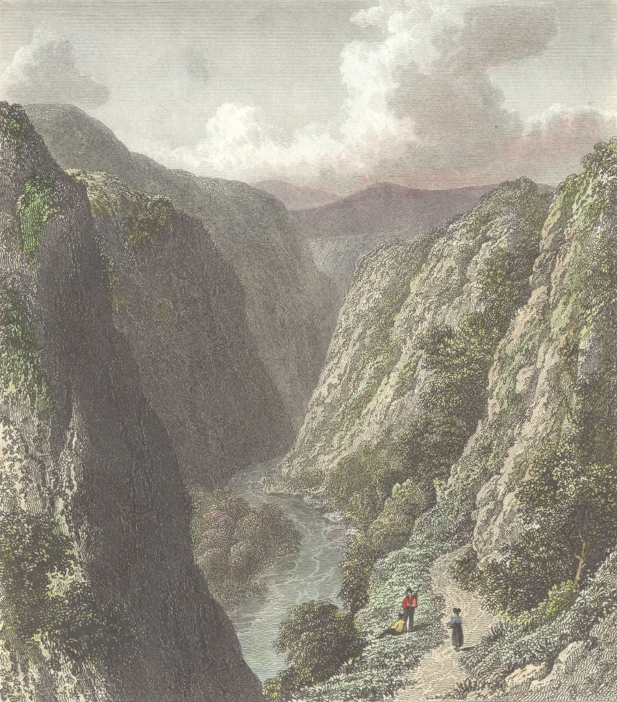 DOVE DALE. Head of , Derbyshire. Westall-Finden c1833 old antique print